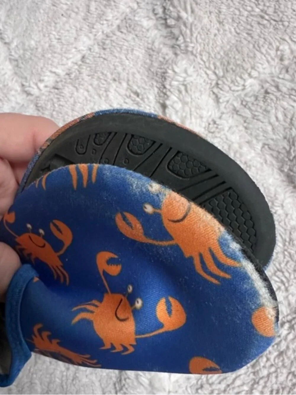 Unbranded | Boys Blue and Orange Crab Water Shoes | Size 26/27 (8/9 kids)